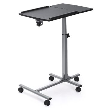 Laptop table, 5 height levels, Silver/Black, 59.94 × 89.92 × 39.88 cm