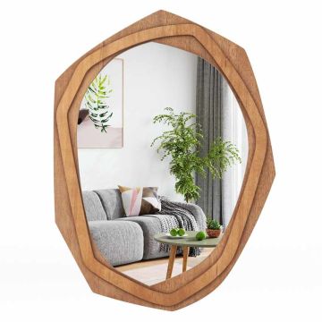 Epäsäännöllisen muotoinen seinäpeili, 35 × 26 tuumaa
