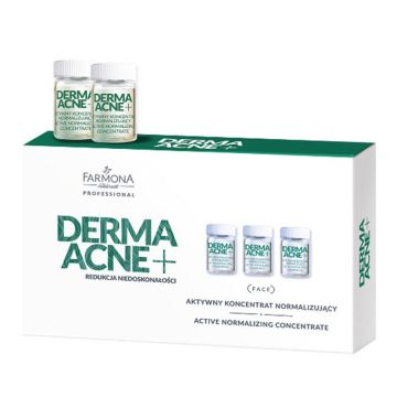 Нормализующий концентрат для лица Farmona Dermaacne+, 5 ампул по 5 мл