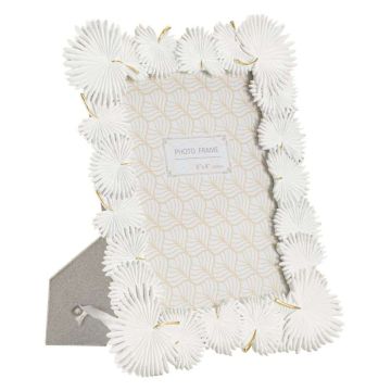 Photo frame Palm Leaf, White, 22.7 × 28 × 1.5 cm