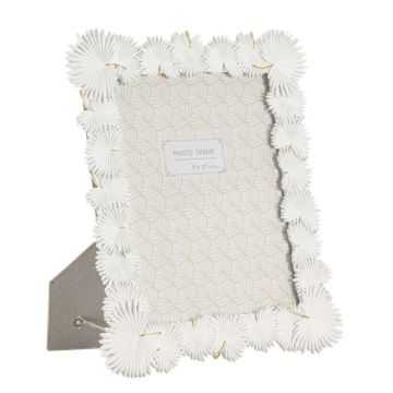 Photo frame Palm Leaf, White, 28.5 × 33 × 1.7 cm
