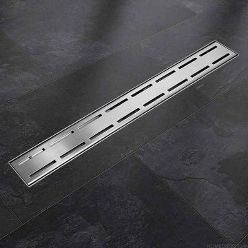 Линейный дренажный желоб Befliesbar из нержавеющей стали с сифоном, 130 см.