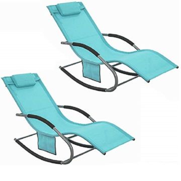 Набор из 2 качающихся кресел 62x158x86см., различных цветов