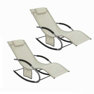Набор из 2 качающихся кресел 62x158x86см., различных цветов