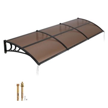 Дверной козырёк VEVOR CZPC40X120B-C, Коричневый, 965 × 2975 × 275 мм