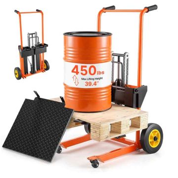 Hydraulinen materiaalinostin VEVOR SCDDC1000, 205 kg, oranssi/musta, 92 × 126 × 73,5 cm