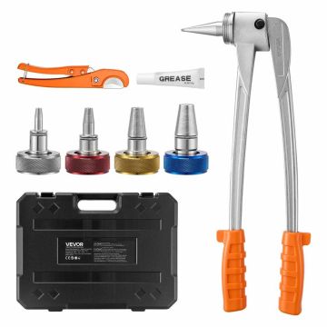 PEX-putkien laajennustyökalusarja VEVOR CT-100A-PEX, 4 päätä, 420 × 315 × 85 mm