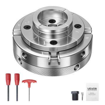 Puusorvin istukka VEVOR CK4-4S-SS, 4 leukaa, 100 × 100 × 72 mm