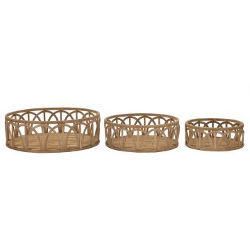 Set of 3 trays, Ø 50 × 16 cm, Ø 40 × 14 cm, Ø 30 × 12 cm