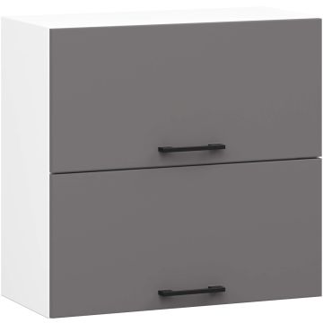 Keittiön seinäkaappi OLIWIA W60 G2, valkoinen/harmaa, 60 × 58 × 30 cm