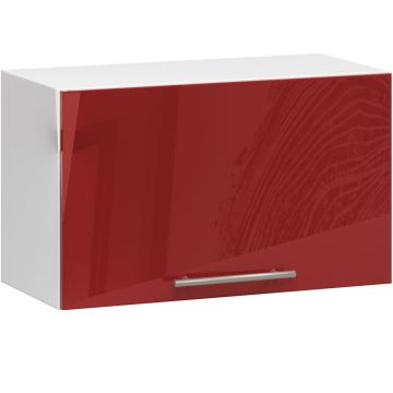 Ripustettava keittiökaappi OLIWIA W60OK, valkoinen/punainen, 60 × 29 × 30 cm
