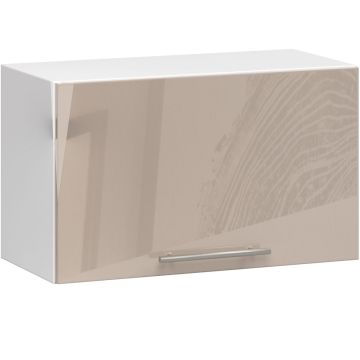 Ripustettava keittiökaappi OLIWIA W60OK, valkoinen/beige, 60 × 29 × 30 cm