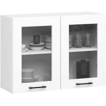 Keittiön seinäkaappi OLIWIA W80, 2 ovea, valkoinen, 80 × 58 × 30,5 cm
