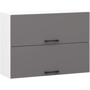 Keittiön seinäkaappi OLIWIA W80 G2, valkoinen/harmaa, 80 × 58 × 30 cm