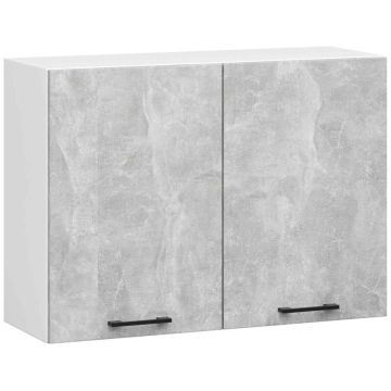 Seinäkeittiökaappi OLIWIA W80 H580, valkoinen/harmaa, 80 × 58 × 30 cm