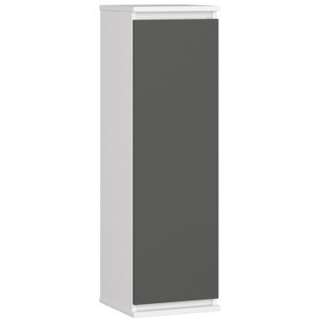 Seinävitriini W30 CLP, 1 ovi, 3 hyllyä, valkoinen/harmaa, 30 × 99 × 30 cm