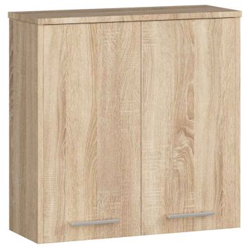 Seinäkaappi kylpyhuoneeseen FIN 2D, 2 ovea, ruskea, 60 × 60 × 22,5 cm
