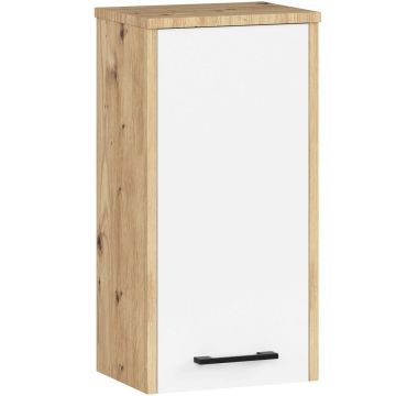 Ripustettava kylpyhuonekaappi FIN W30, valkoinen/ruskea, 30 × 60 × 22,5 cm