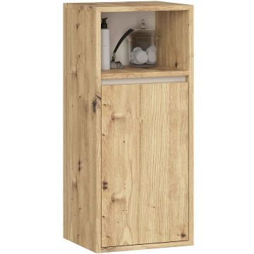 Seinään ripustettava kylpyhuonekaappi VAMI W35, 1 ovi, ruskea/beige, 35 × 80 × 30 cm