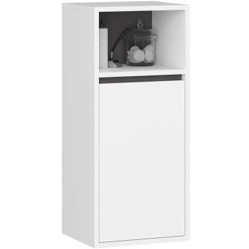 Seinäkaappi kylpyhuoneeseen VAMI W35 1D 1W, 1 ovi, valkoinen/harmaa, 35 × 80 × 30 cm