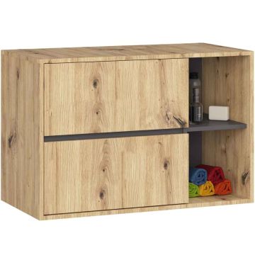 Kylpyhuoneen seinäkaappi VAMI W90, 2 laatikkoa, monivärinen, 90 × 60 × 45,5 cm