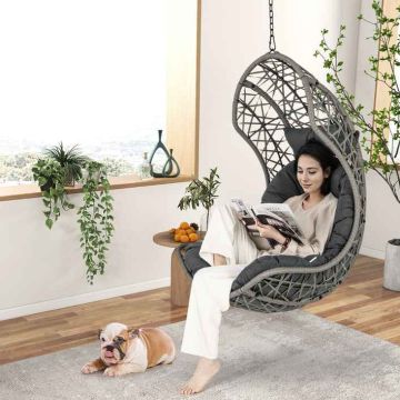 Hanging chair, Egg-shaped, 85 × 71 × 124 cm