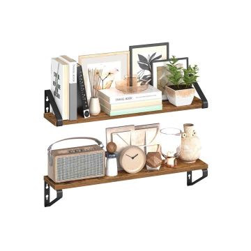 VASAGLE hanging shelves, 2 pcs, 60 × 12.7 × 11.2 cm