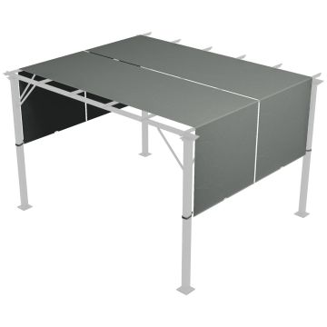 Pergolan vaihtokatto, 2 paneelia, 488 × 122 cm