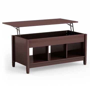 Lifting coffee table with hidden compartment, 104.5x49x48 cm, black