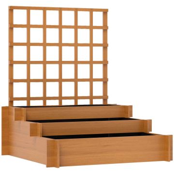 Säleikköinen kasvatuslaatikko, 3 istutustasoa, 95 × 95 × 110 cm