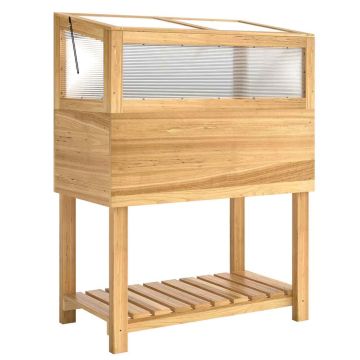 Korotettu kasvatuslaatikko kylmäkehyksellä, 75 l, 80 × 108,5 × 45 cm