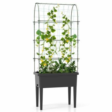 Korotettu kasvulaatikko U-muotoisella tuella, 30 × 14,5 × 74,5 tuumaa