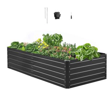 Viljelylaatikko VEVOR ZZC804019, avopohjainen, Harmaa, 2032 × 1016 × 470 mm