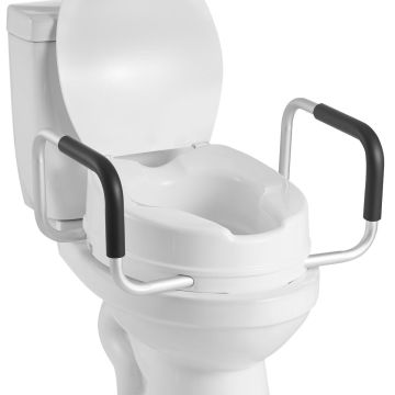 Korotettu wc-istuin VEVOR SC7060D-4A, käsinojilla, 51,8 × 41 × 25,5 cm