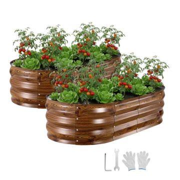 Korotettujen viljelylaatikoiden sarja VEVOR YJ-ZZC007, 2 kpl, 120 × 60 × 30 cm