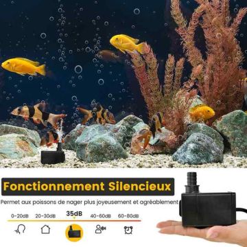 Submersible water pump, 1450 l/h, 30 W, 10 × 7.5 × 8 cm