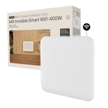 Paneelilämmitin „Mill“ PA400WIFI4, 400 W, Valkoinen, 49,2 × 38,4 × 8,6 cm