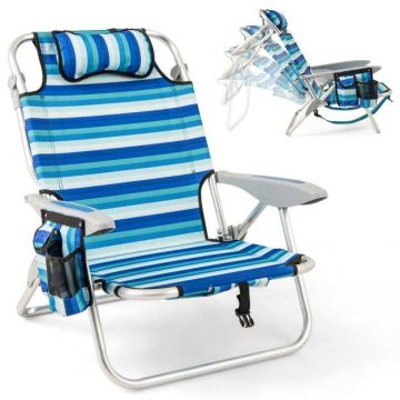Beach chair, 62 × 80–101 × 80–29.5 cm