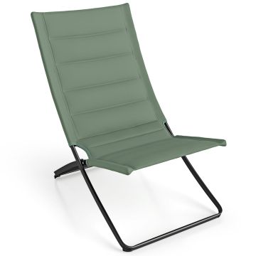 Beach chairs, 2 pcs, Green/black, 90 × 57 × 87 cm
