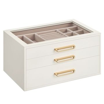 Korurasia SONGMICS JBC206WD01, 3 kerrosta, 3 laatikkoa, 16 × 24 × 12,5 cm