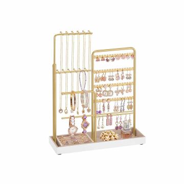Koruteline SONGMICS JJS026A01, Säädettävä korkeus, Kullanvärinen, 10 × 30,6 × 30,9–47,5 cm