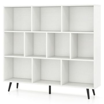 Freestanding bookshelf, 10 compartments, 120 × 107 × 24 cm