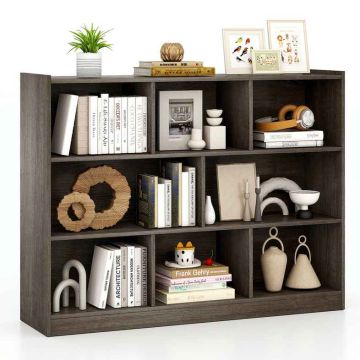 Built-in bookshelf, 3 tiers, 8 cubes, 121.92 × 92.71 × 31.75 cm