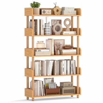 Build-in bookshelf, 5-tier, 80 × 130.5 × 24 cm