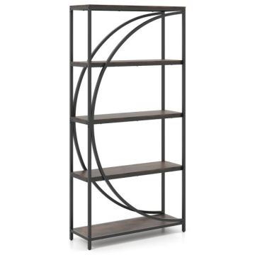 Freestanding bookshelf, 5 tiers, 86 × 175 × 30 cm