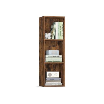 Pastatoma knygų lentyna VASAGLE Custos, 3 pakopos, Ruda, 24 × 94,8 × 30 cm