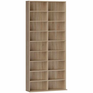 Vapaasti seisova hylly, 18 lokeroa ja 14 säädettävää hyllyä, 78,5 × 175 × 24 cm