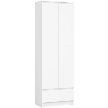 Lattiahylly AKORD CLP R60, 2 ovea ja 1 laatikko, valkoinen, 60 × 180 × 35 cm