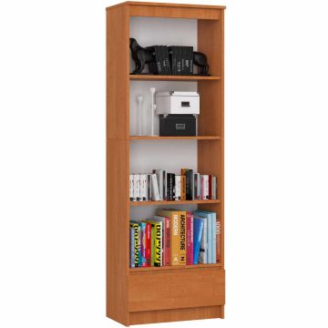 Lattiahylly CLP R60, 4 hyllyä, 1 laatikko, lepänvärinen, 60 × 180 × 35 cm