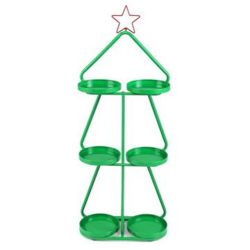 Promotion CM25150LS Standing Shelf, 6 Levels, Green/Red, 44 × 110 × 22.5 cm